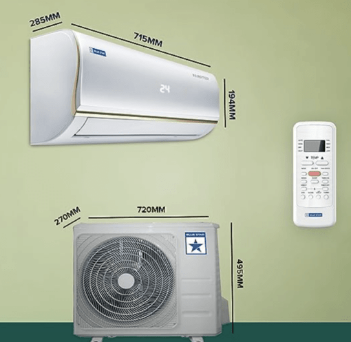 Blue Star 0.8 Ton 3 Star Inverter Split Ac (Copper, Turbo Cool, Gold Fins, Comfort Sleep, Self Clean Technology, Multi Sensors, Eco Mode, Hidden Display, Stabiliser Free, 2023 Model,Ic309Rbtu,White) - Image 3